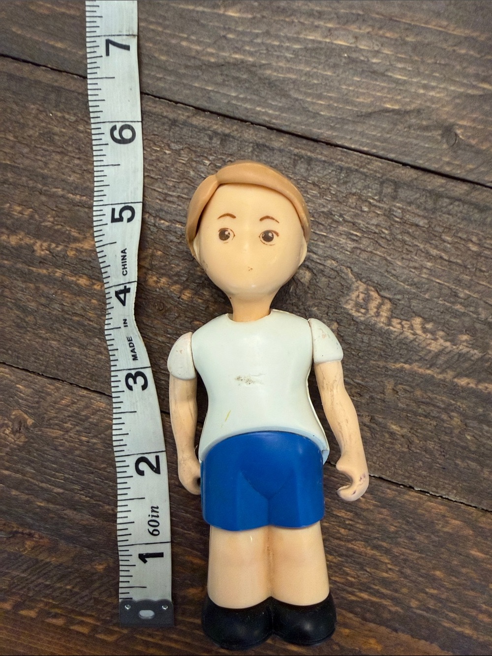 Little Tikes Dollhouse Boy Brother Son Doll In White Short-Sleeved Shirt #1 GUC